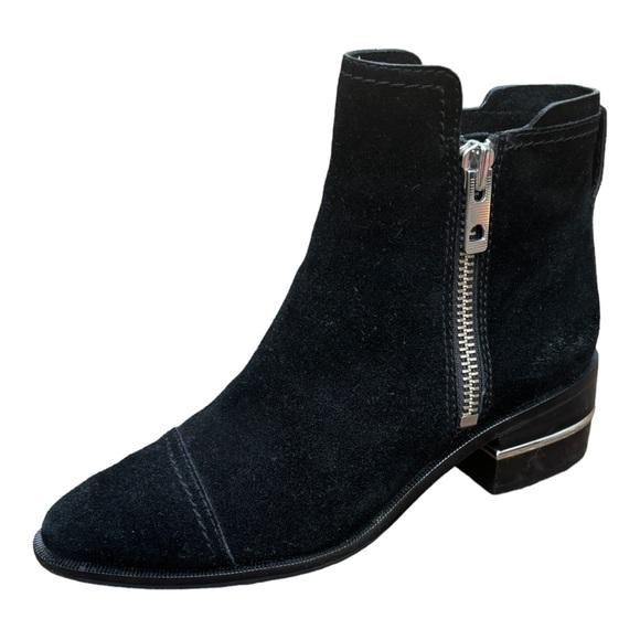 Paige Women’s 8 Jessie Black Suede Ankle Boots, Paige Leather Booties - Picture 1 of 11